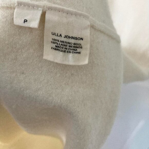 Ulla Johnson Soft Wool Cream Midi Dress with Balloon Sleeves - Picture 7 of 9